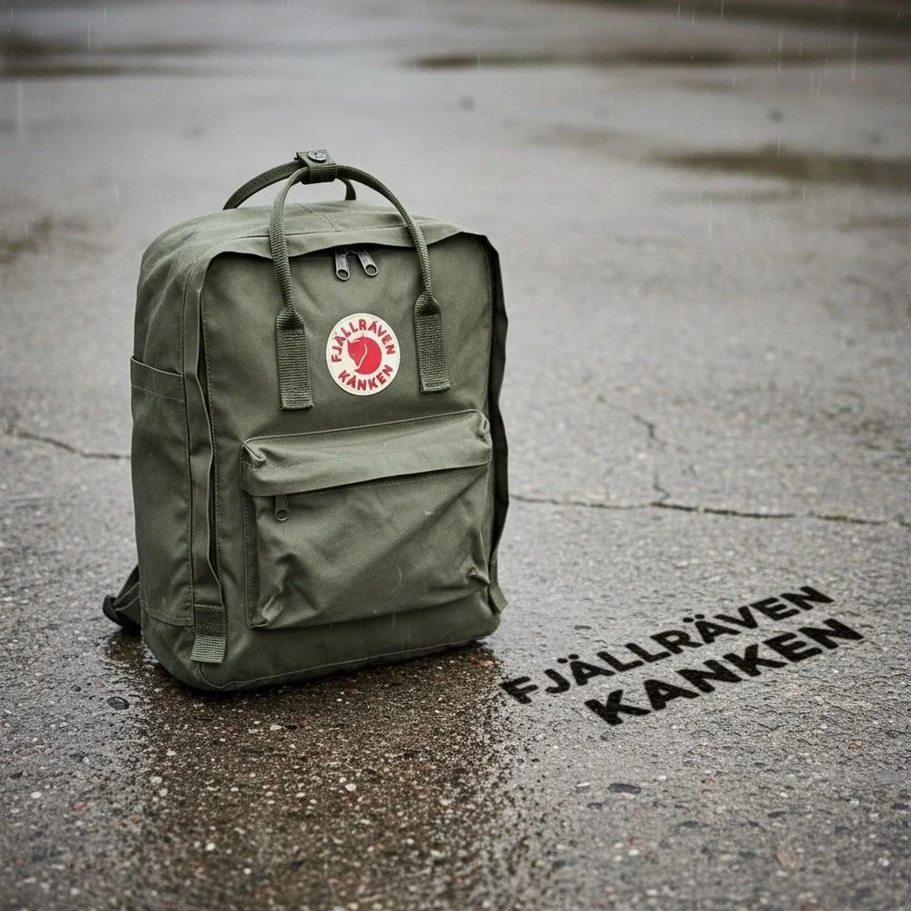 Fjallraven Kanken Classic Backpack Green 23510 Vinylon F School Bag